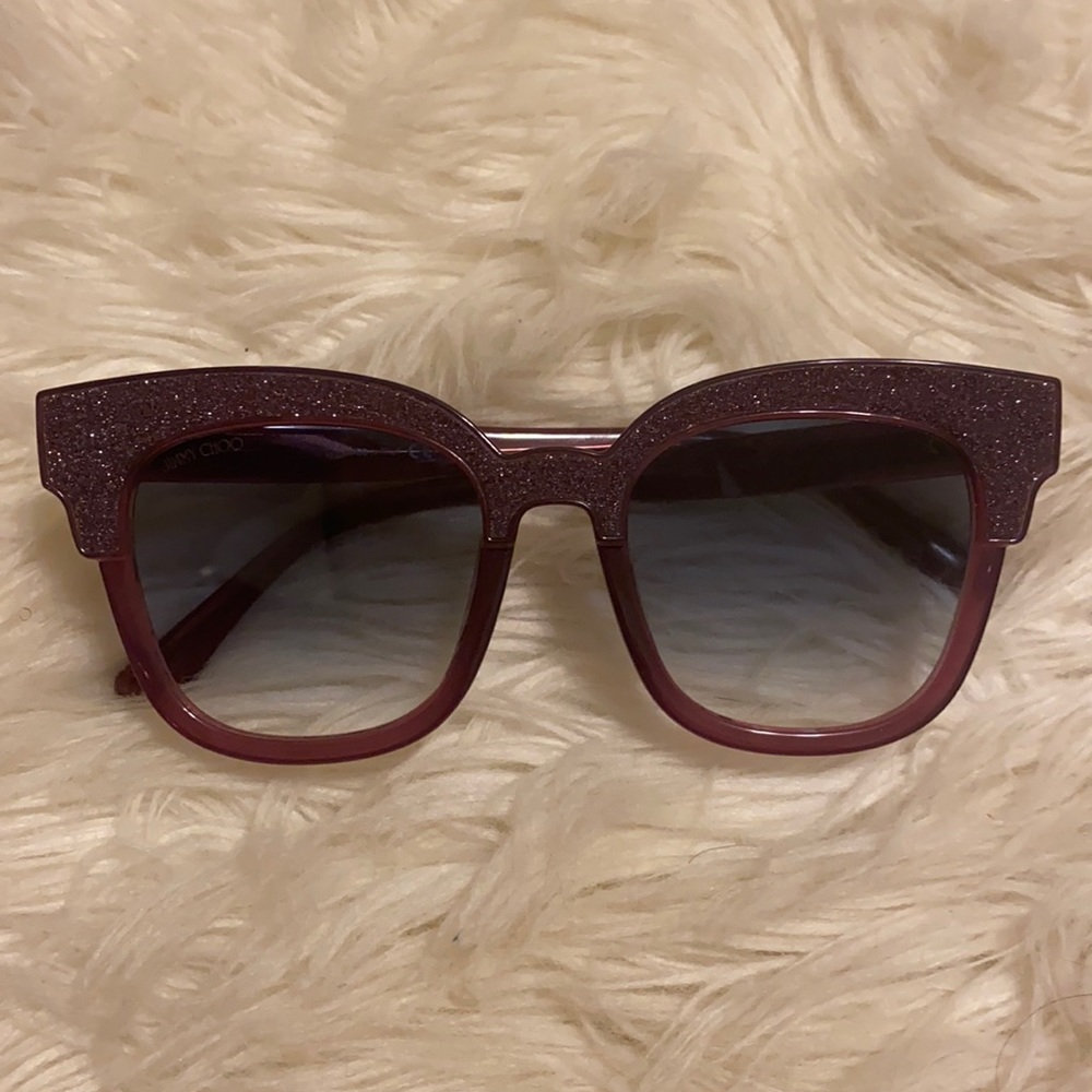 Jimmy Choo purple sparkle sunglasses